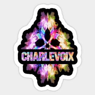 Charlevoix Tie Dye Watercolor Gift Souvenir Sticker